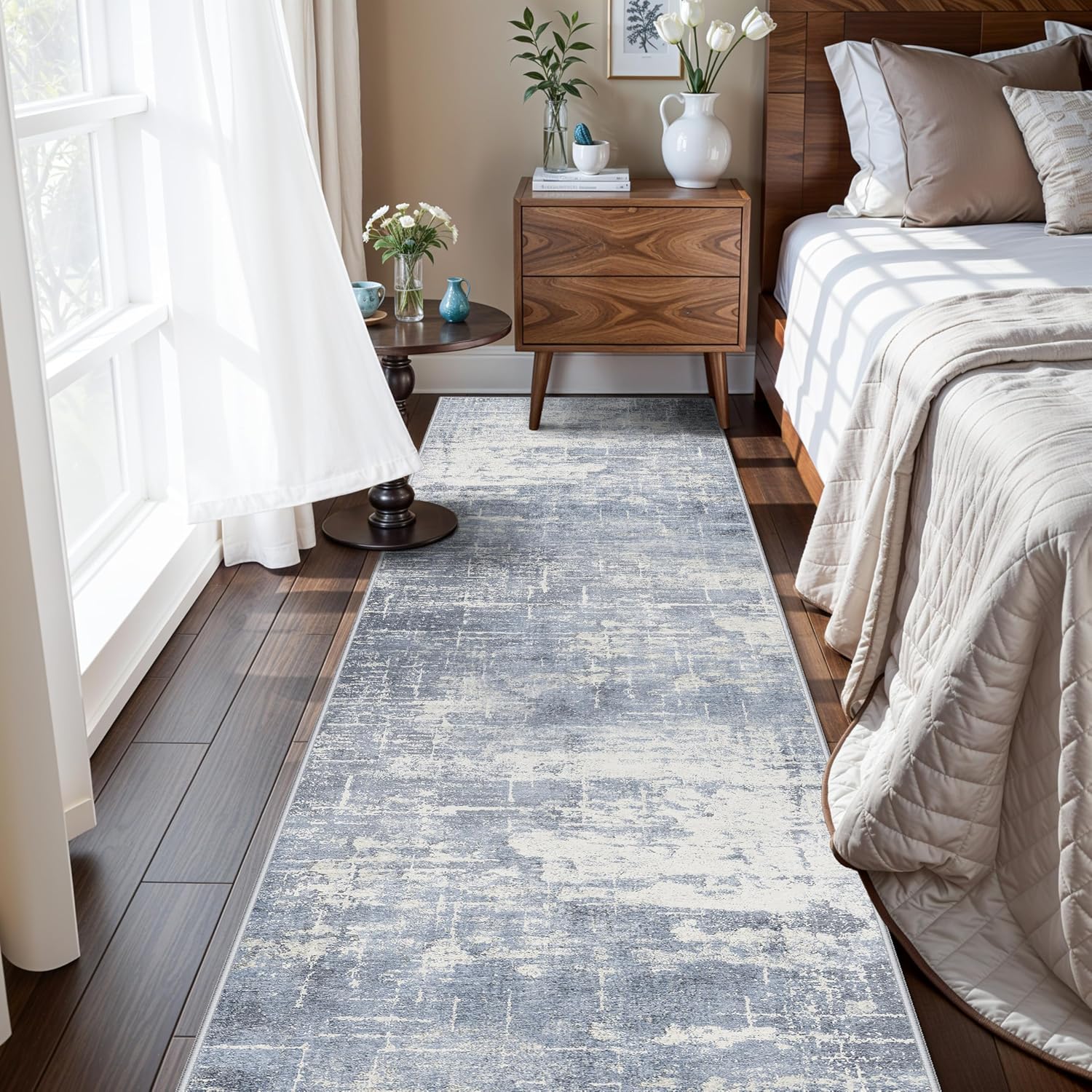 HY HAO YUN LAI Washable Large 9x12 Area Rug: Living Room Oriental Non Slip Soft Rugs Indoor Low Pile Stain Resistant Carpet for Bedroom Dining Room