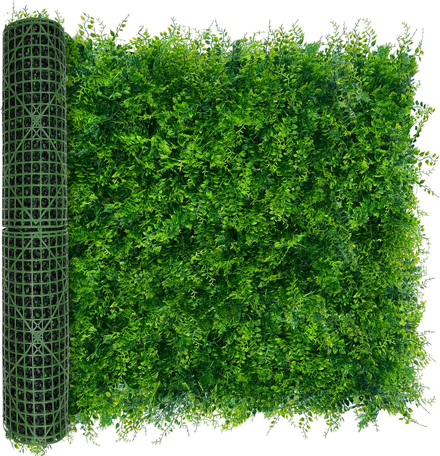DOPGIB 80"x120" (67 SQFT) Greenery Faux Grass Wall Hedge Backdrop, UV Resistant Green Leaves Faux, Garden Indoor Outdoor Home Decor