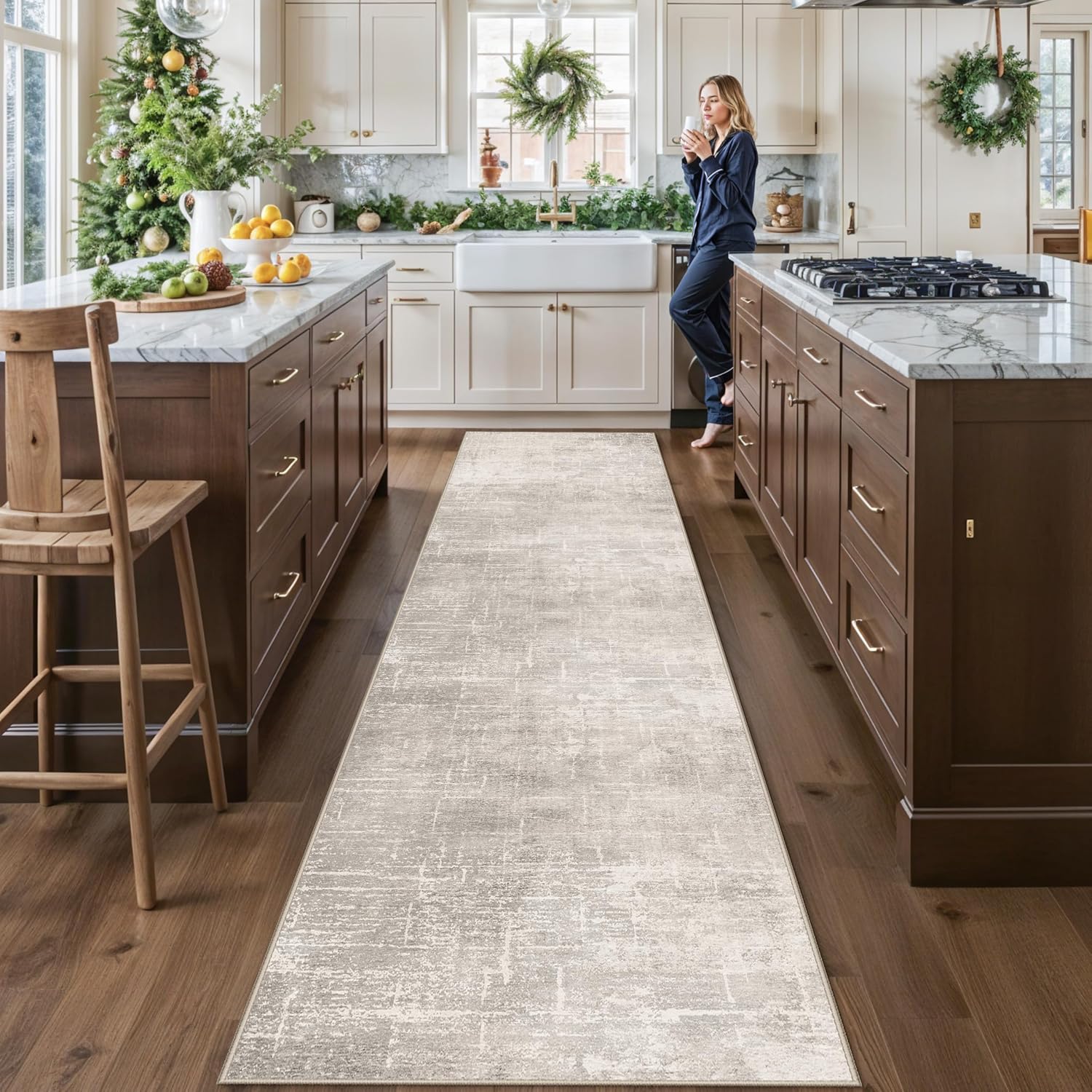 HY HAO YUN LAI Washable Large 9x12 Area Rug: Living Room Oriental Non Slip Soft Rugs Indoor Low Pile Stain Resistant Carpet for Bedroom Dining Room