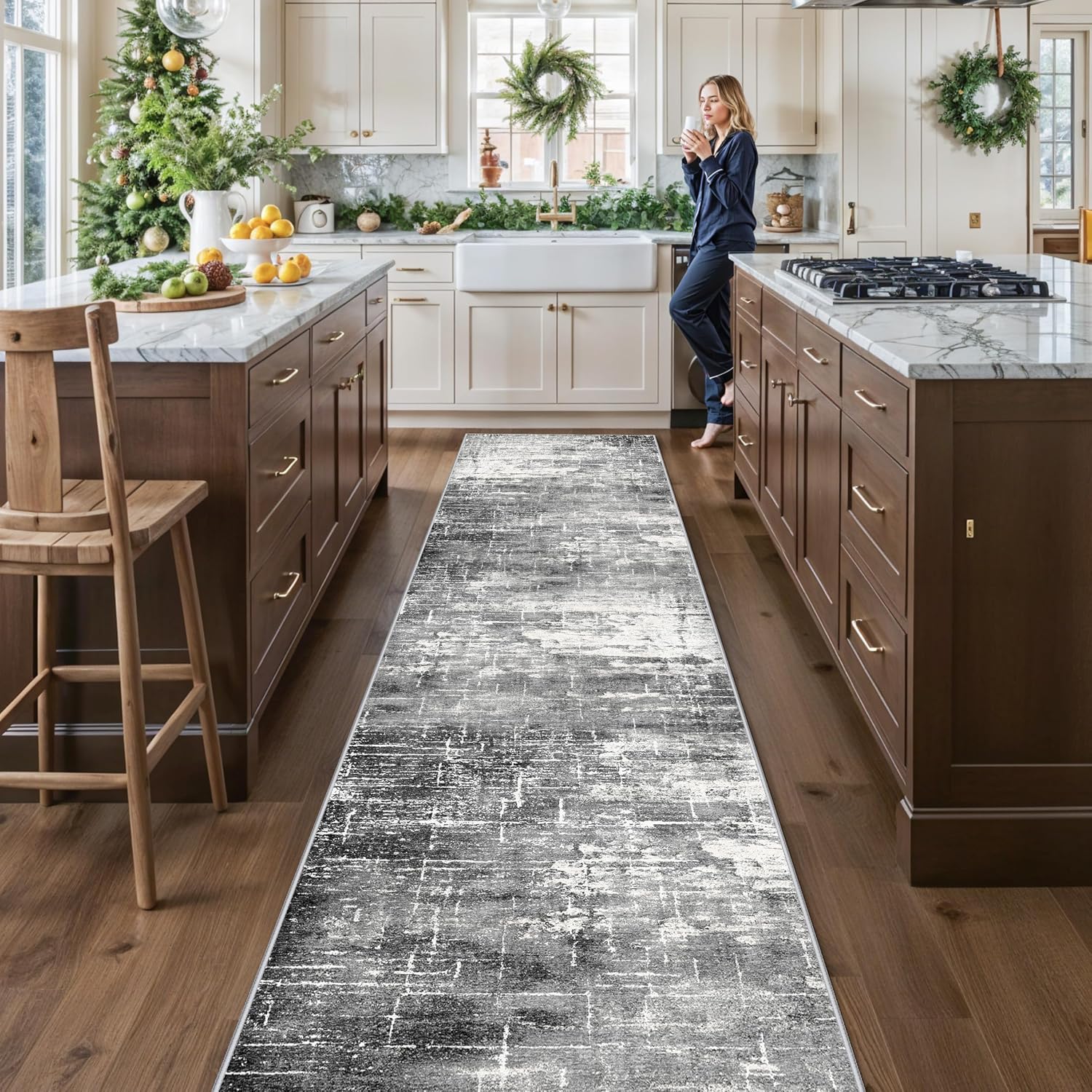 HY HAO YUN LAI Washable Large 9x12 Area Rug: Living Room Oriental Non Slip Soft Rugs Indoor Low Pile Stain Resistant Carpet for Bedroom Dining Room
