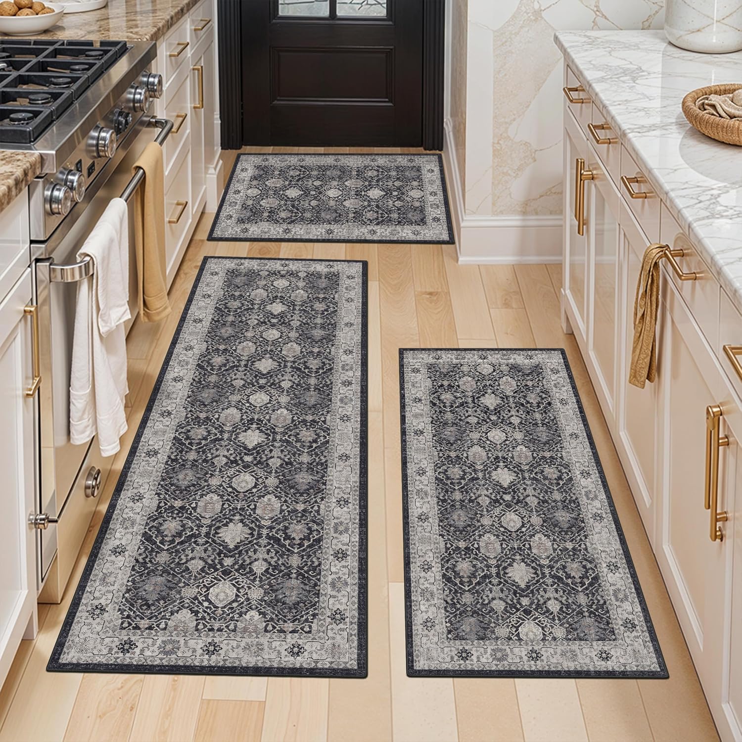 HY HAO YUN LAI Washable Large 9x12 Area Rug: Living Room Oriental Non Slip Soft Rugs Indoor Low Pile Stain Resistant Carpet for Bedroom Dining Room