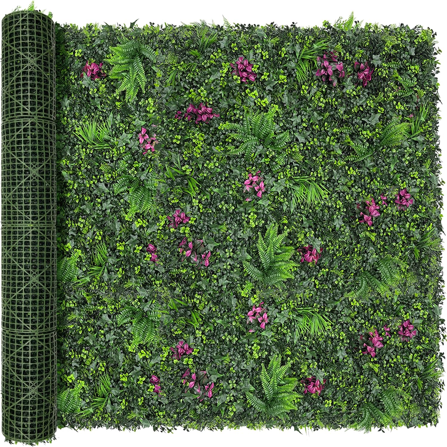 DOPGIB 80"x120" (67 SQFT) Greenery Faux Grass Wall Hedge Backdrop, UV Resistant Green Leaves Faux, Garden Indoor Outdoor Home Decor