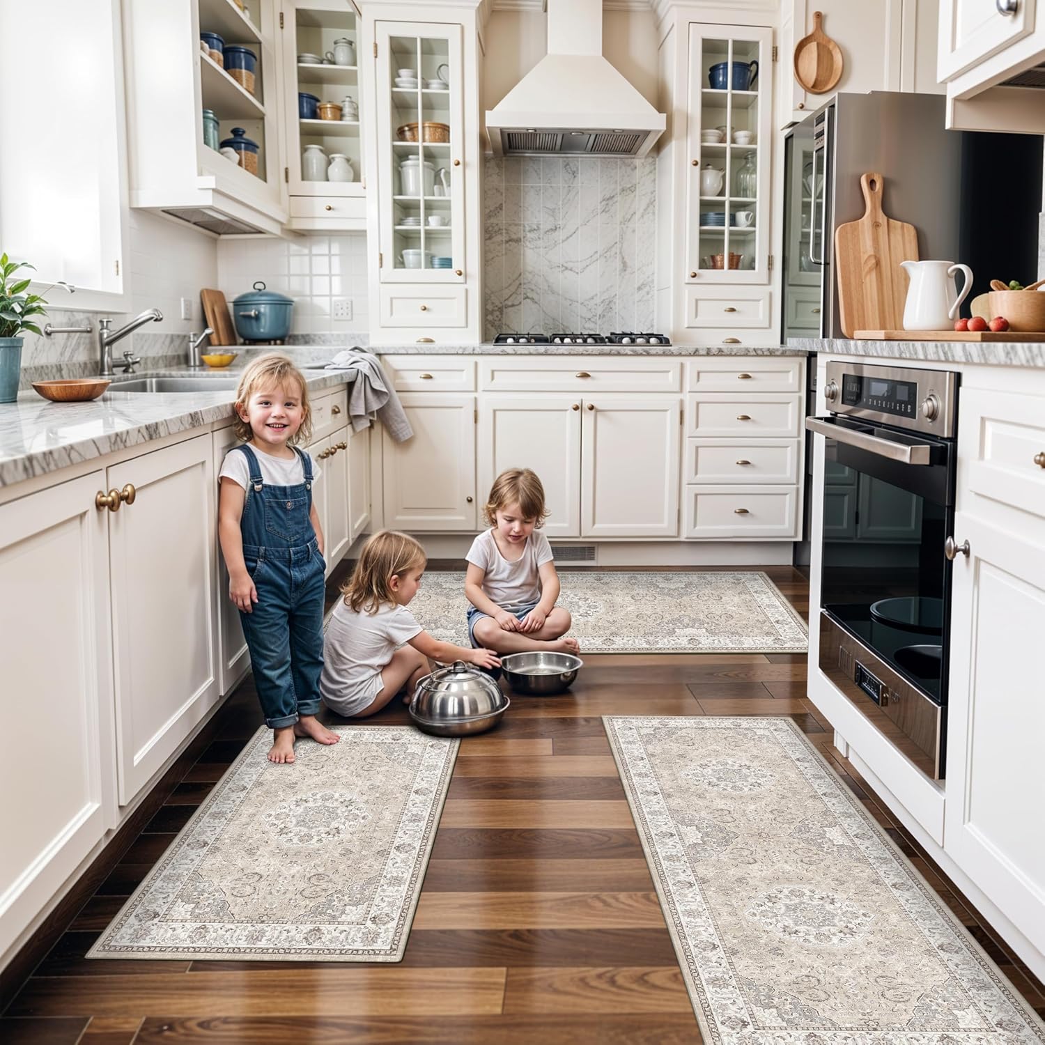 HY HAO YUN LAI Washable Large 9x12 Area Rug: Living Room Oriental Non Slip Soft Rugs Indoor Low Pile Stain Resistant Carpet for Bedroom Dining Room
