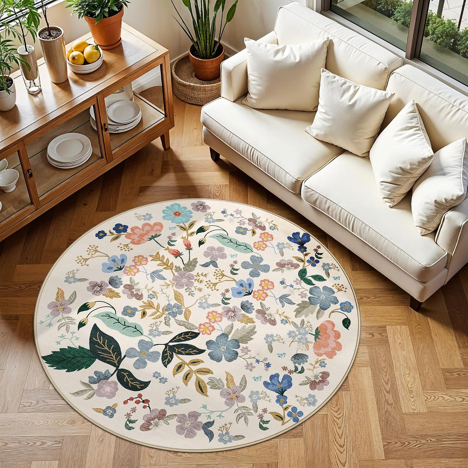 HY HAO YUN LAI Washable Large 9x12 Area Rug: Living Room Oriental Non Slip Soft Rugs Indoor Low Pile Stain Resistant Carpet for Bedroom Dining Room