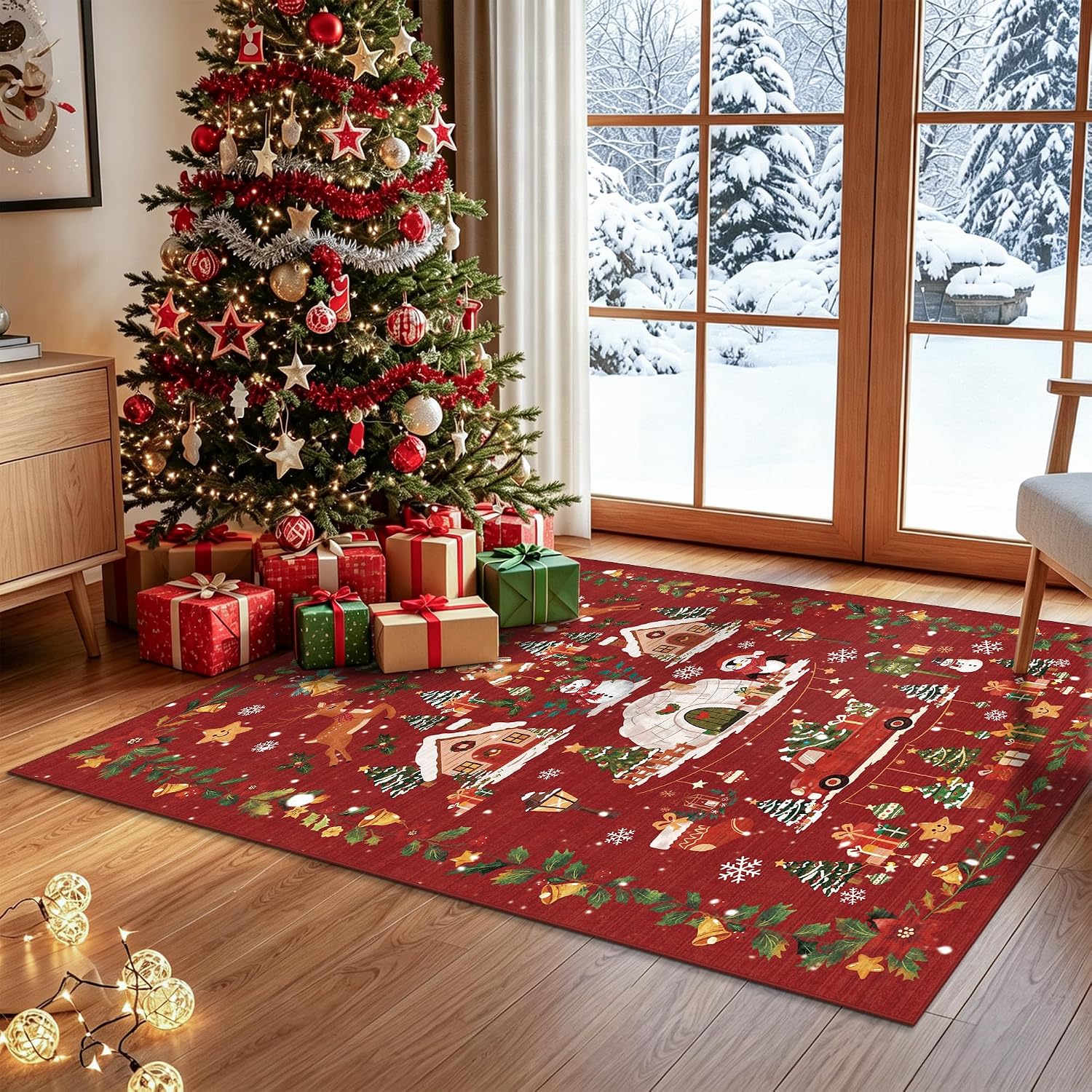 HY HAO YUN LAI Washable Large 9x12 Area Rug: Living Room Oriental Non Slip Soft Rugs Indoor Low Pile Stain Resistant Carpet for Bedroom Dining Room