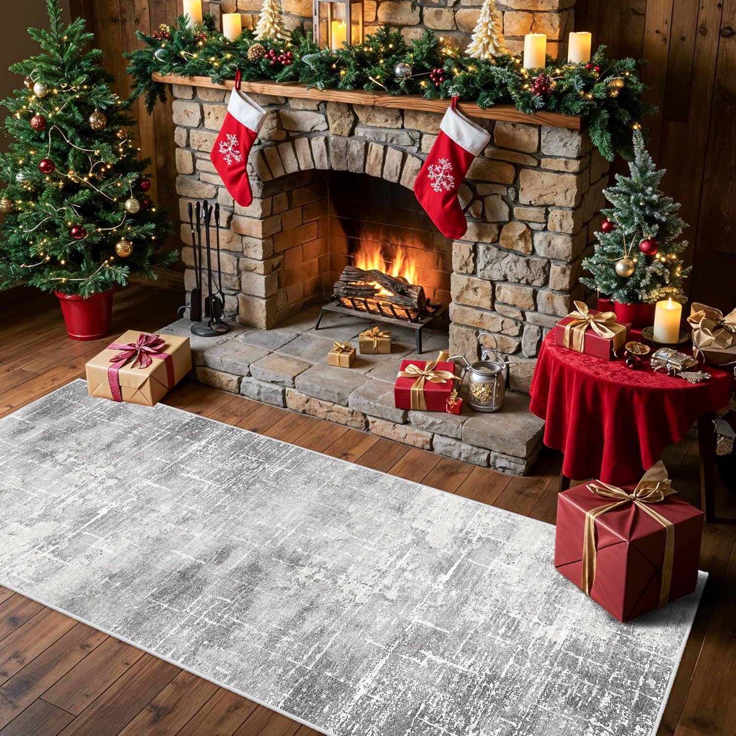 HY HAO YUN LAI Washable Large 9x12 Area Rug: Living Room Oriental Non Slip Soft Rugs Indoor Low Pile Stain Resistant Carpet for Bedroom Dining Room
