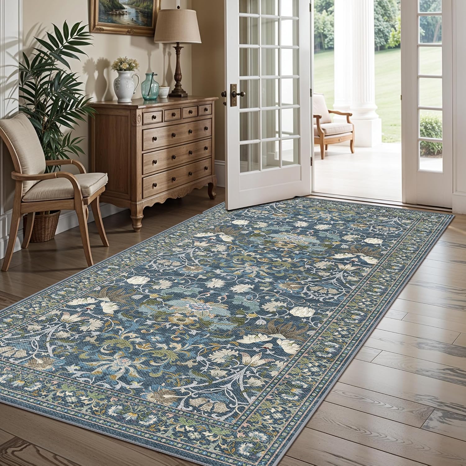 HY HAO YUN LAI Washable Large 9x12 Area Rug: Living Room Oriental Non Slip Soft Rugs Indoor Low Pile Stain Resistant Carpet for Bedroom Dining Room