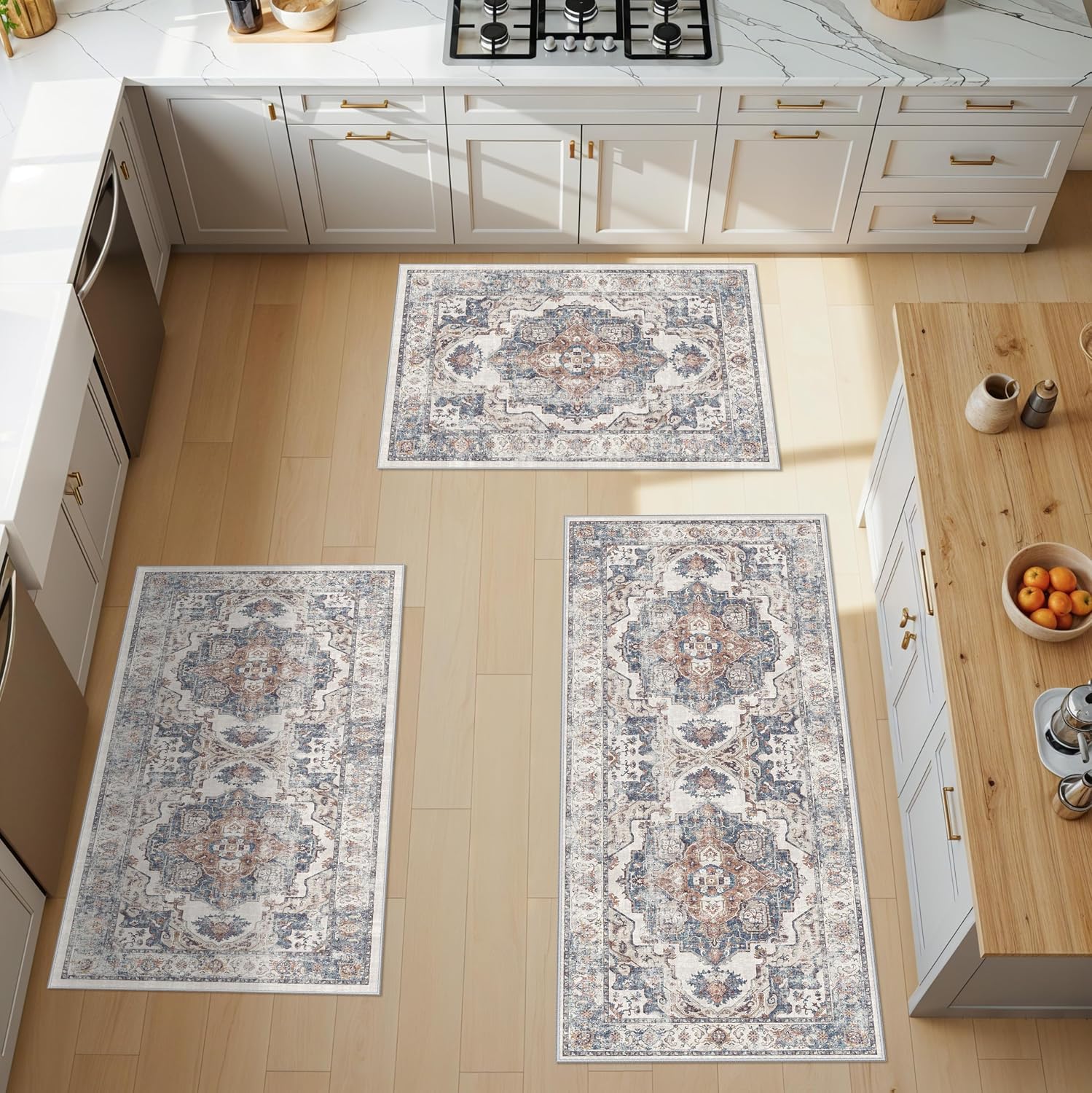 HY HAO YUN LAI Washable Large 9x12 Area Rug: Living Room Oriental Non Slip Soft Rugs Indoor Low Pile Stain Resistant Carpet for Bedroom Dining Room