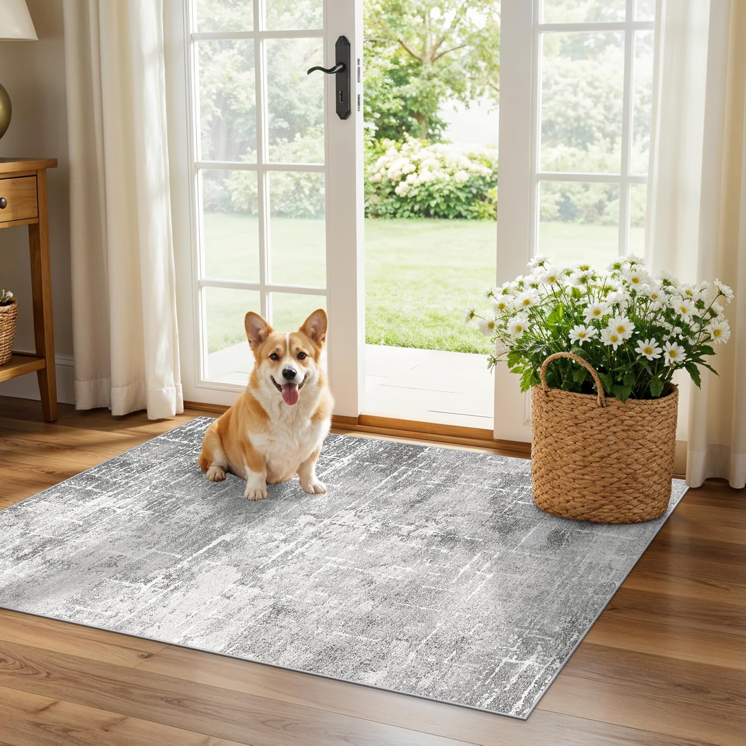 HY HAO YUN LAI Washable Large 9x12 Area Rug: Living Room Oriental Non Slip Soft Rugs Indoor Low Pile Stain Resistant Carpet for Bedroom Dining Room