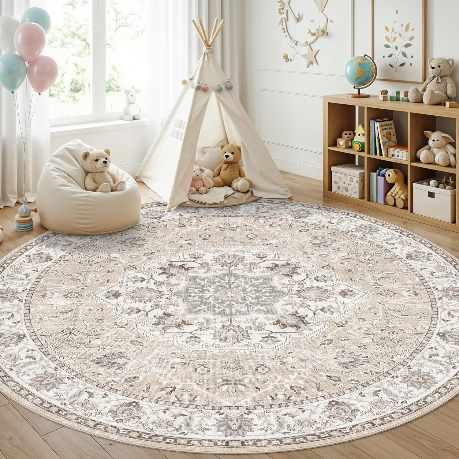 HY HAO YUN LAI Washable Large 9x12 Area Rug: Living Room Oriental Non Slip Soft Rugs Indoor Low Pile Stain Resistant Carpet for Bedroom Dining Room