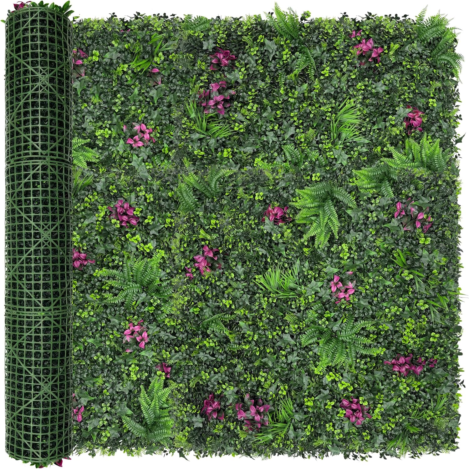 DOPGIB 80"x120" (67 SQFT) Greenery Faux Grass Wall Hedge Backdrop, UV Resistant Green Leaves Faux, Garden Indoor Outdoor Home Decor