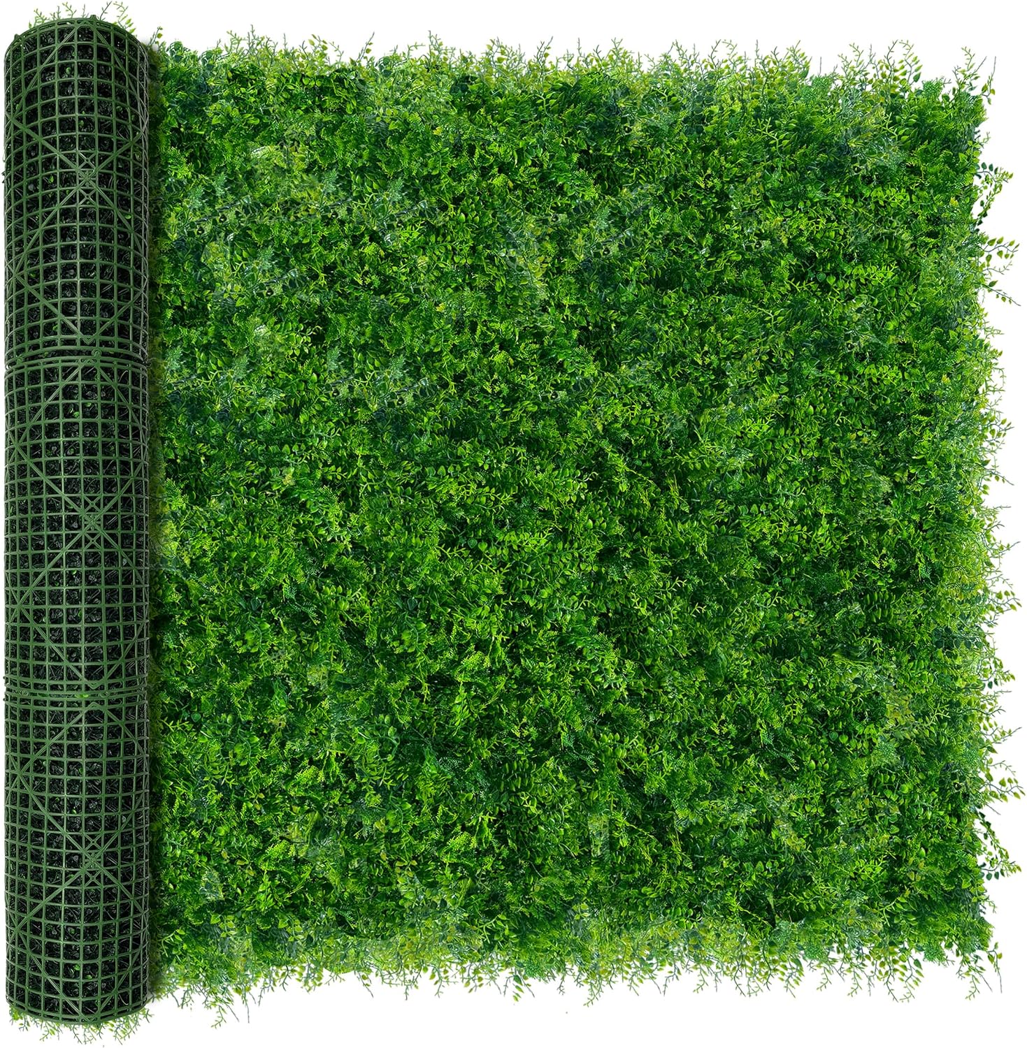 DOPGIB 80"x120" (67 SQFT) Greenery Faux Grass Wall Hedge Backdrop, UV Resistant Green Leaves Faux, Garden Indoor Outdoor Home Decor