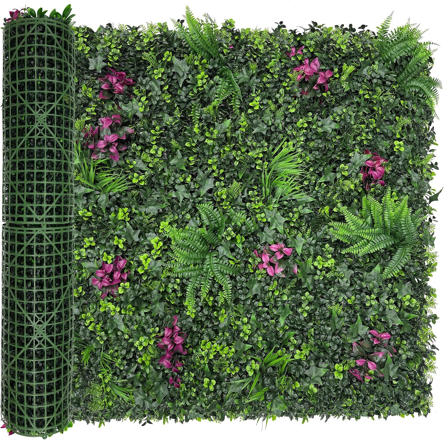 DOPGIB 80"x120" (67 SQFT) Greenery Faux Grass Wall Hedge Backdrop, UV Resistant Green Leaves Faux, Garden Indoor Outdoor Home Decor