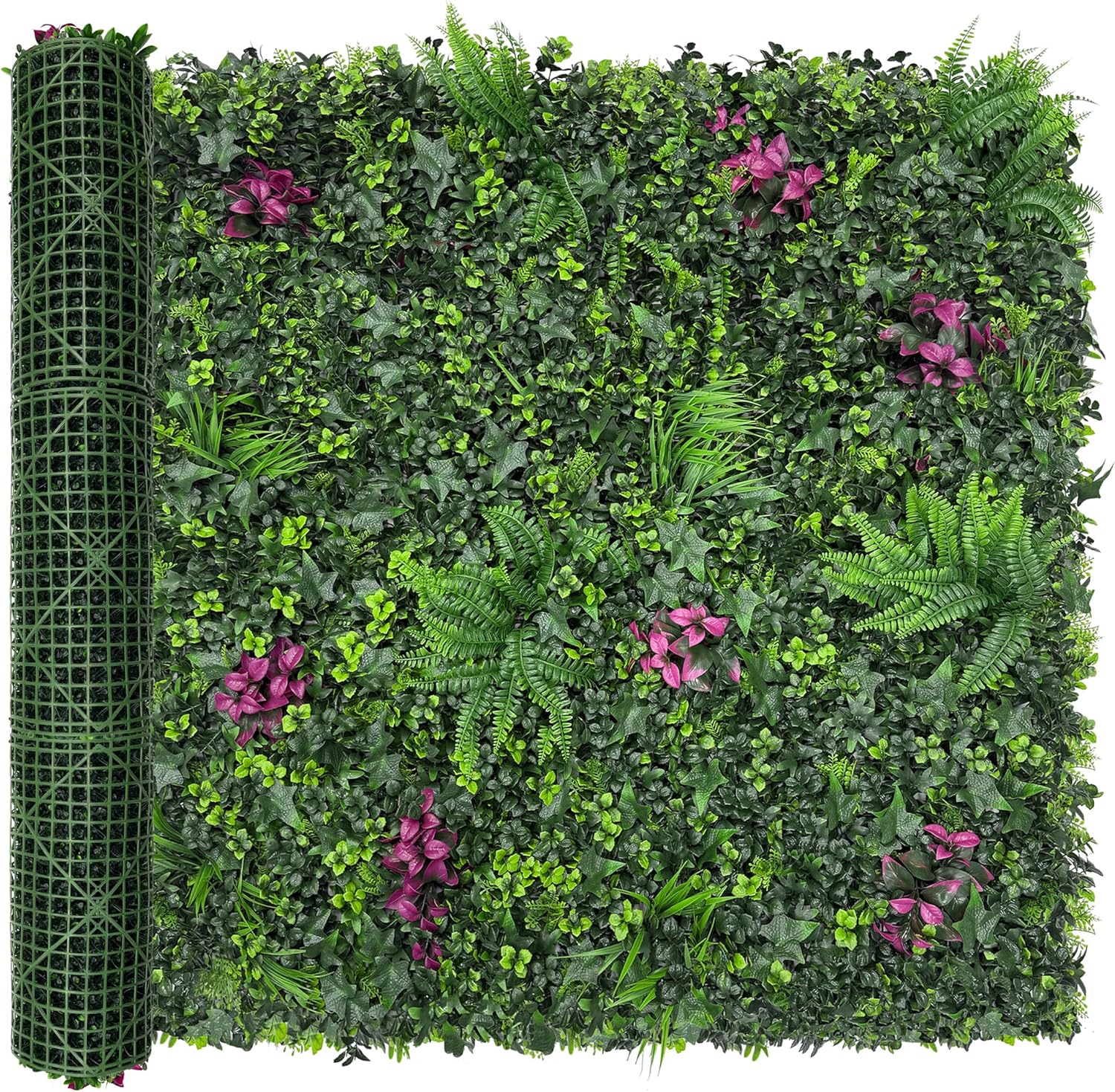 DOPGIB 80"x120" (67 SQFT) Greenery Faux Grass Wall Hedge Backdrop, UV Resistant Green Leaves Faux, Garden Indoor Outdoor Home Decor