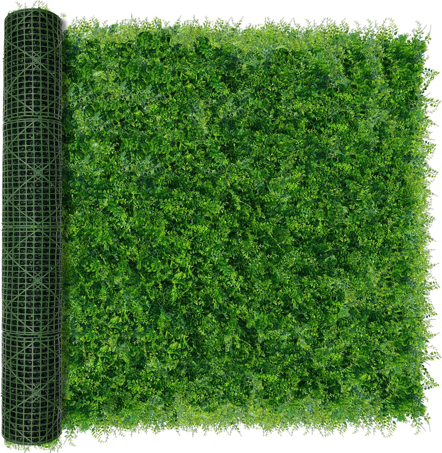 DOPGIB 80"x120" (67 SQFT) Greenery Faux Grass Wall Hedge Backdrop, UV Resistant Green Leaves Faux, Garden Indoor Outdoor Home Decor