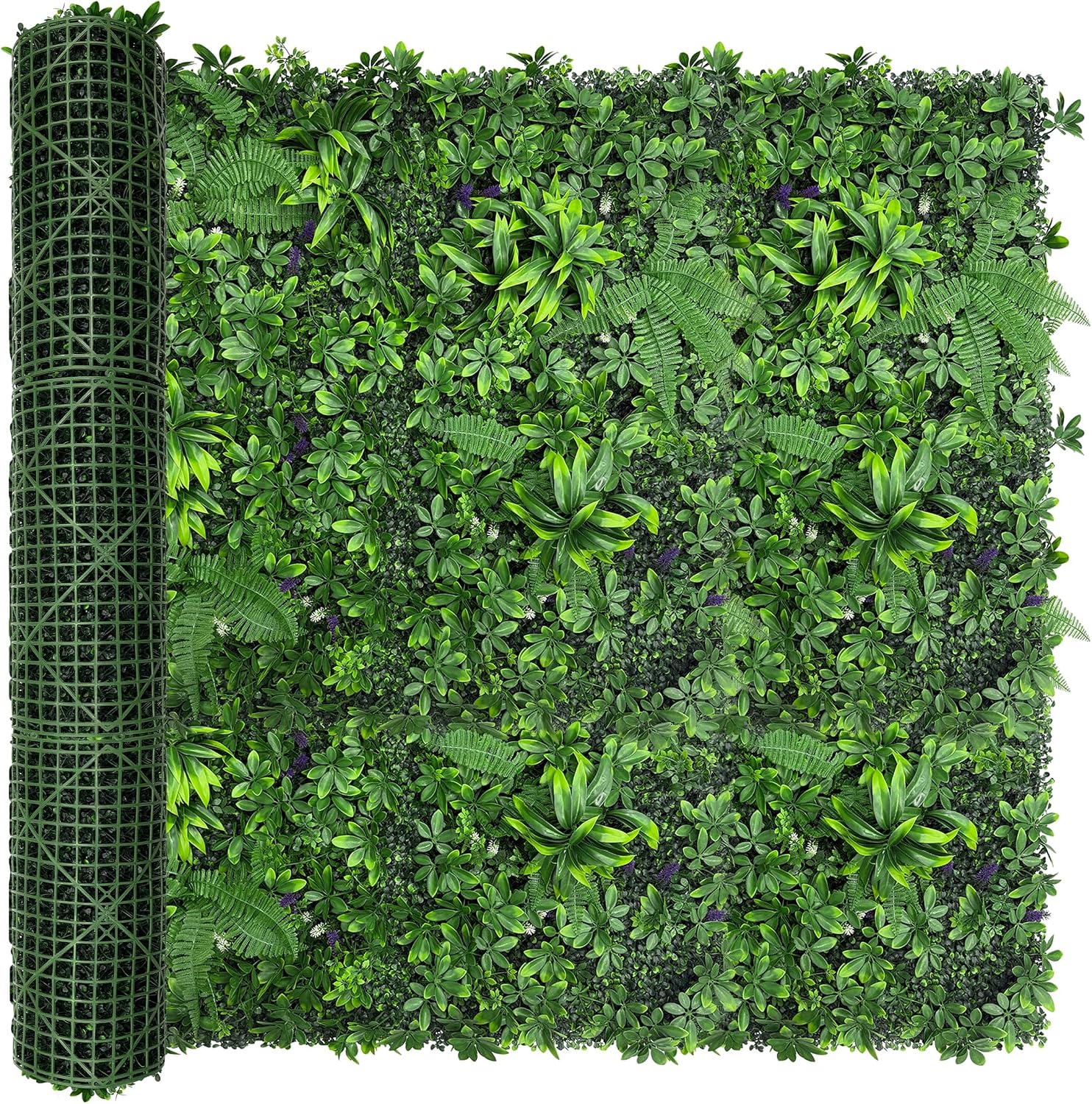 DOPGIB 80"x120" (67 SQFT) Greenery Faux Grass Wall Hedge Backdrop, UV Resistant Green Leaves Faux, Garden Indoor Outdoor Home Decor